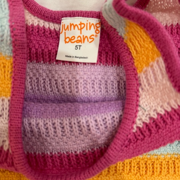 jumping beans Pink, Lavender, Mint & Yellow Striped Crochet Tank - Picture 2 of 2